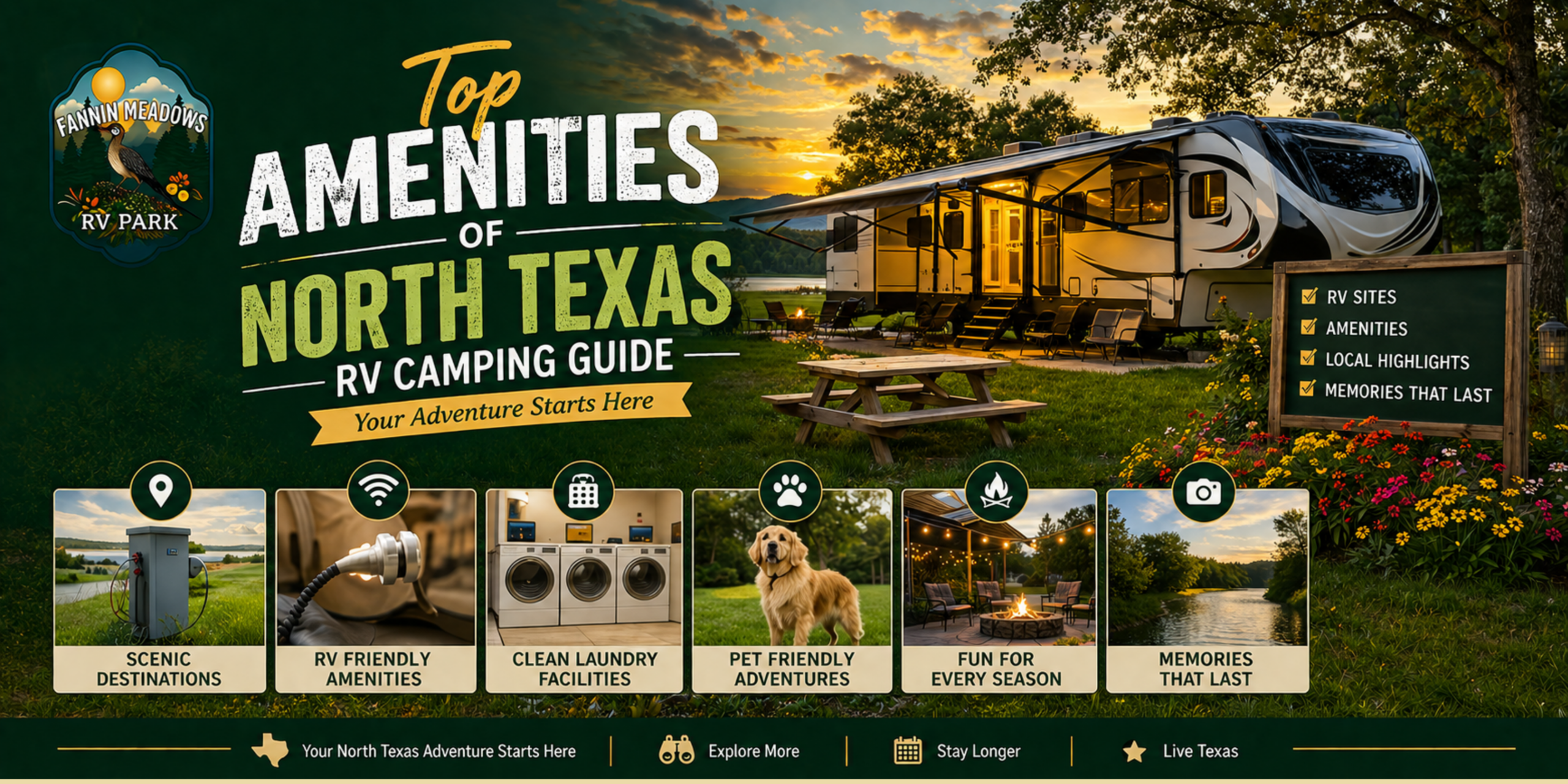 Top Amenities to Look for in a Luxury RV Park in Texas